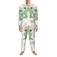 thumbnail image 3 of Hirioo Frog and Mushrooms for Men's Pajama Sets 2 Piece Pjs Men's Long-Sleeved Pajama Set Button Down Sleepwear,S-XXL-Medium, 3 of 7