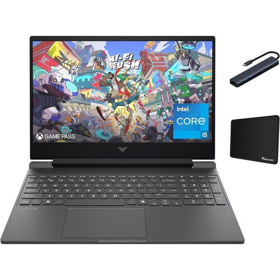 HP Victus 15.6" FHD 144Hz Gaming Laptop, Intel Core i5-13420H, 64GB RAM, 10TB SSD, NVIDIA GeForce RTX 3050, Windows 11 Home, Backlit Keyboard, Mica Silver with Tigology Accessories