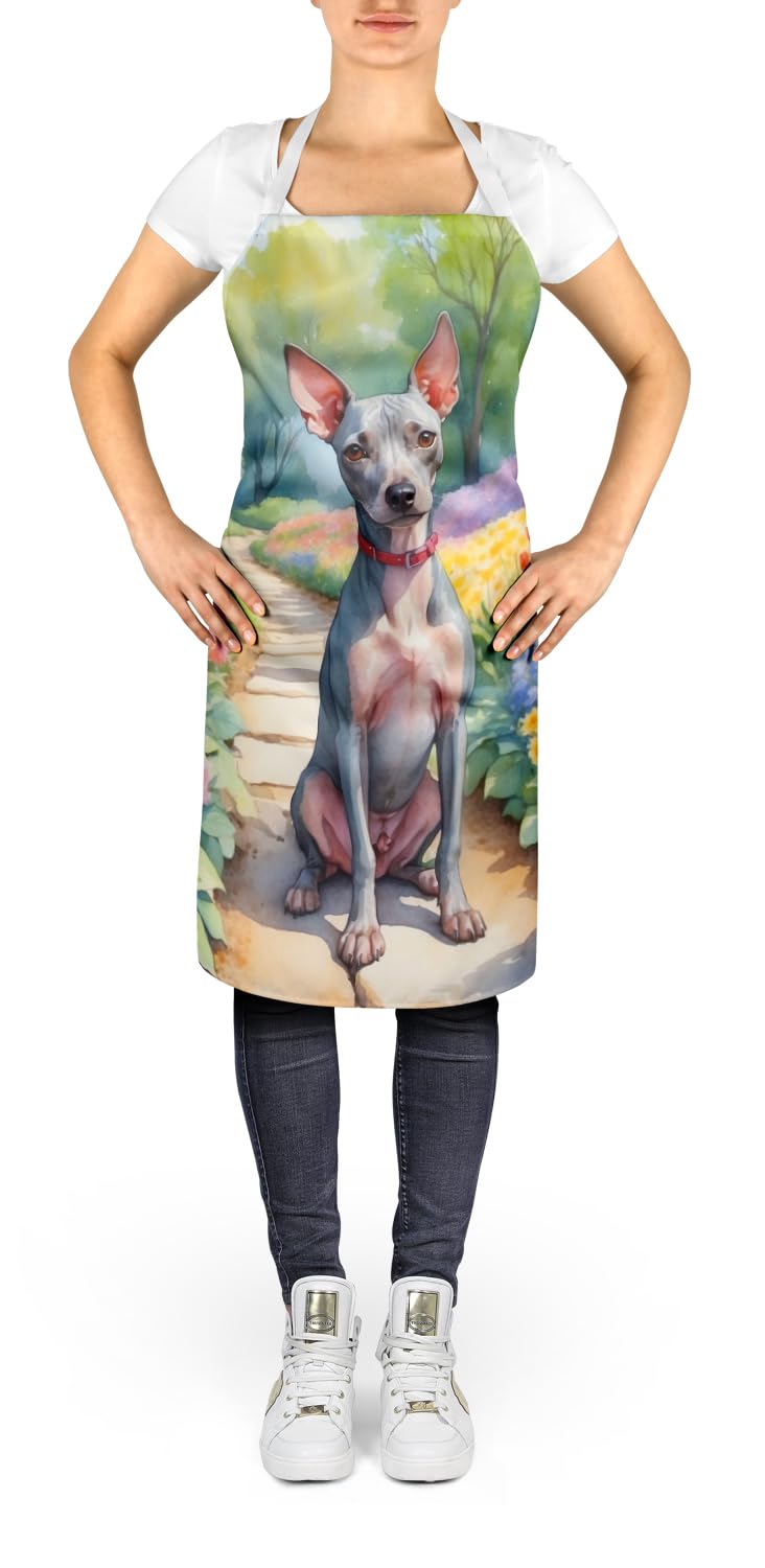 American Hairless Terrier Spring Garden Apron 27 in x 30 in