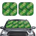 thumbnail image 2 of Cauagu Green Flower Cauagu {designName} Print Foldable Car Windshield Sun Shade | Front Windshield Shade for Sun | Fits Small Sedans, Mini SUVs, Hatchbacks-Medium, 2 of 6