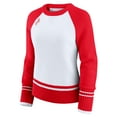 thumbnail image 2 of Women's WEAR by Erin Andrews White/Red Kansas City Chiefs Colorblock Raglan Sweater, 2 of 5