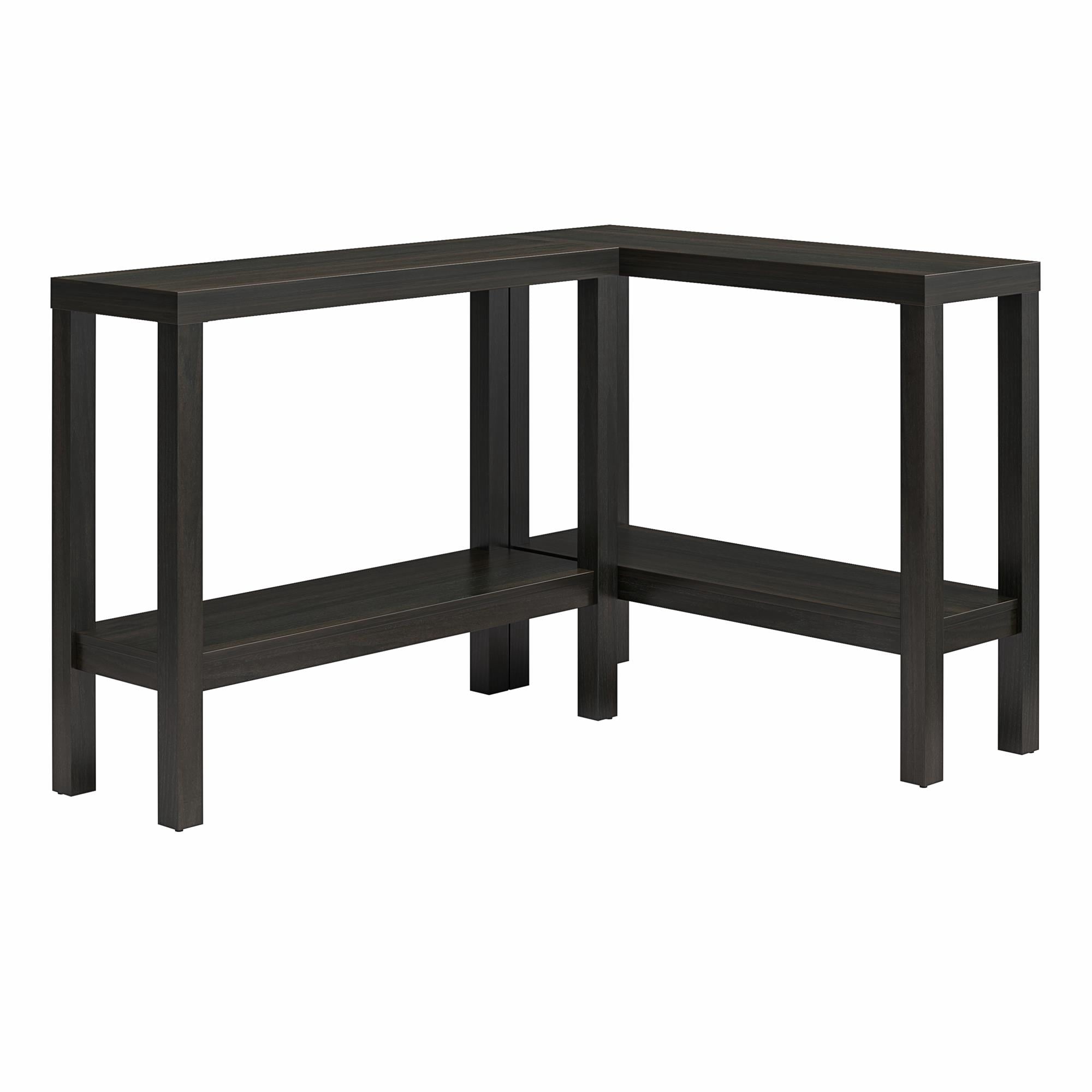 Ameriwood Home Glyndon Wrap-Around Sofa Accent Tables Bundle - Set of Two, Espresso