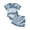 Blue, variant on Baby Boys Stripe Waffle Knit "Mama's Boy" Romper & Shorts 2-Piece Outfit,0-3 Months