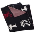 thumbnail image 2 of SAFAVIEH Wesley Auto Toys Cotton 32" x 40" Baby Throw, Navy, 2 of 3