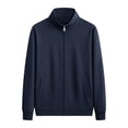 thumbnail image 4 of Maqroz Mens Two Piece Tracksuit Matching Sets Solid Full Zip Up Jacket Straight Leg Sweatpants Casual Athletic Activewear Suits, 4 of 5