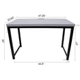 thumbnail image 4 of eHemco Office Computer Desk in Light Gray Top and Metal Frame Base in Black, 30 Inches Height, 4 of 7