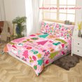 thumbnail image 4 of Juego de funda nórdica navideña festiva de 2 o 3 piezas, suave y transpirable, morado con Papá Noel, renos y copos de nieve para decoración de dormitorio o dormitorio, 4 of 6