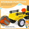 thumbnail image 6 of Aosom Manual Kid Push & Pedal Ride-On, Plastic Yellow, 52.40 x 16.50 x 20.10 Inches, 16.5 lbs, 6 of 9