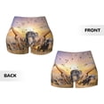thumbnail image 5 of Kdxio Vintage Wildlife Protection Print Workout Shorts for Women Seamless Soft Smooth Gym Yoga Scrunch Active Shorts, 5 of 9