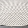 thumbnail image 5 of SAFAVIEH Sisal All-Weather Delroy Solid Indoor/Outdoor Area Rug, Light Grey/Ivory, 6'7" x 6'7" Round, 5 of 8
