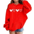 thumbnail image 4 of JAJAHO Sweatshirt For Little Big Girls Oversized Heart Print Valentine's Day Shirt Casual Hoodie Pullover Adorable Tops, 4 of 4