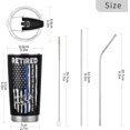 thumbnail image 2 of Retired Police Officer Tumbler Retirement Gifts for Police Officers The Legend Has Retired American Flag Blue Line Retirement Gifts For Men Dad Stainless Steel Travel Mug -20oz (Gifts for Retirees), 2 of 5