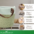 thumbnail image 4 of Planterist Cesta Organizadora Chica Tejida – Algodón Lavable, Plegable y Portable – Multiusos 19.5x17.5 cm con Agarradera de Piel para Almacenaje, Decoración y Ropa Sucia (Tulum), 4 of 9