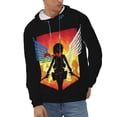 thumbnail image 2 of Attack On Titan Men's Hoodie With Color Drawstrings Sweatshirt Hooded Pullover Print Winter Coat Jacket Small, 2 of 9