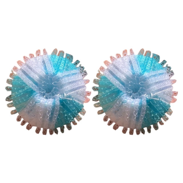 2Pcs Clothes Laundry Balls Reusable Vivid Color Labor-saving Effective Multipurpose Remove Hair Plastic Washing Machine Lint Remover Balls Hair Catchers for Home