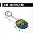 thumbnail image 3 of Naloa Pride Rainbow Print Round Keychain Keychain Key Ring, Key Tag, Key Chain Bulk for Gift Accessories (Round), 3 of 7