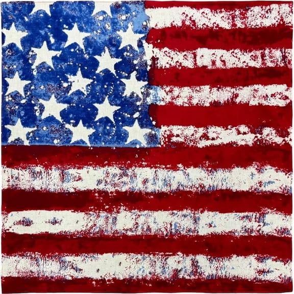 Unisex Cotton Bandana American Flags Print Square Scarf Wrap Independence Day USA Flag Headwear Bandanas Hiphop Headscarf Patriotic Accessories