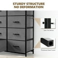 thumbnail image 5 of edx 8 Drawer Fabric Dresser for Bedroom, Chest of Drawer Organizer Storage Cabinet for Closet, Entryway, Grey, 5 of 7