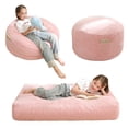 thumbnail image 1 of Puf cama MAXYOYO convertible para niños, color rosa, 1 of 7