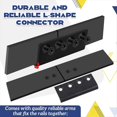 thumbnail image 2 of Juego de 2 Conectores de Riel para Puerta Corrediza de , Herrajes para Puerta Corrediza de , Adaptador de Riel en Forma de L con Tornillos y Tuercas, 2 of 5