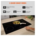 thumbnail image 5 of Electric Cooktop 30 Inch, 5 Burners Induction Stove Top 9200W, Built-in Magnetic Cooktop with LED Touch Screen, 9 Heat Levels, Child Lock & Overheat Protection, 5 of 7