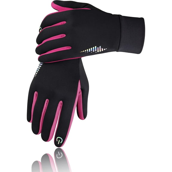 1 Pairs Kids Winter Gloves Touchscreen Warm Thermal Water-Resistant for Boy Girl Running Cycling Snow Skiing in Cold Weather