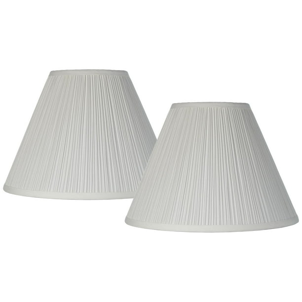 Brentwood Antique White Pleated Lamp Shade Set of 2 Traditional 6