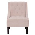 thumbnail image 1 of Accueil Bouton Touffeté Accent Chaise en Rose Blush, 1 of 2
