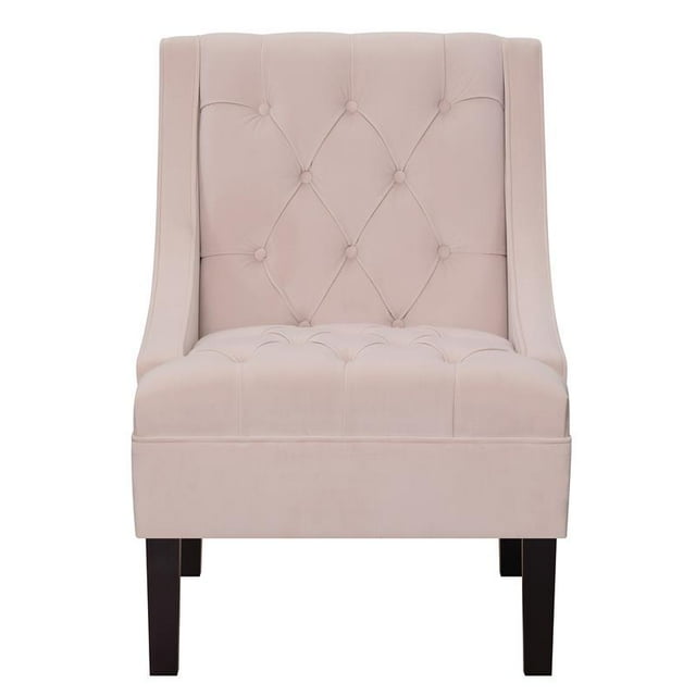 Accueil Bouton Touffeté Accent Chaise en Rose Blush
