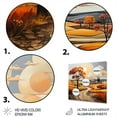 thumbnail image 3 of Designart "Orange Farm Autumn horizon IV" Farmhouse Metal Art Print, 3 of 5