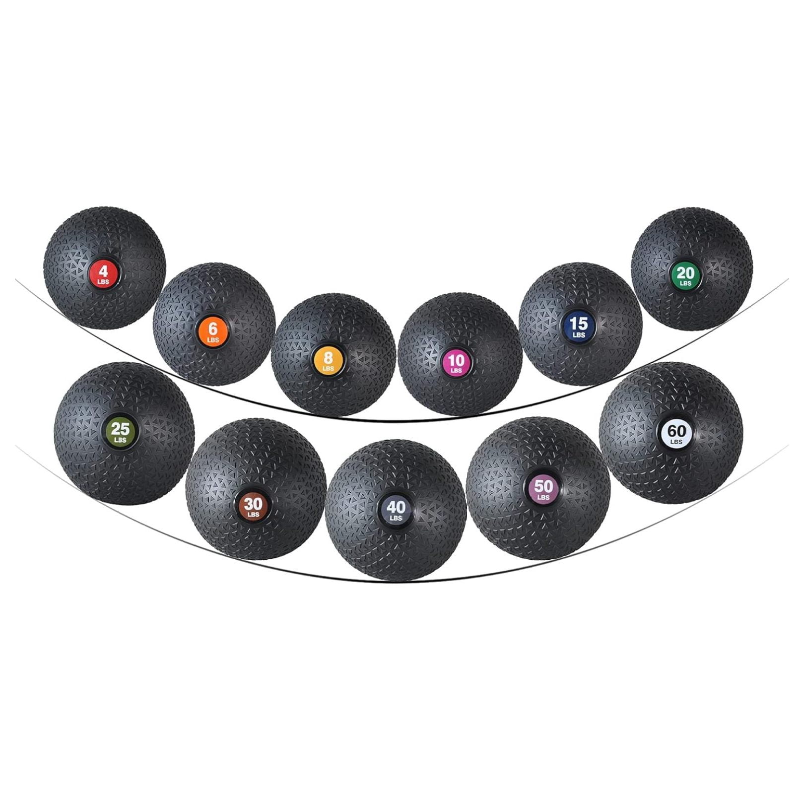 Weighted Medicine Slam - Exercise with Easy Grip Textured Surface