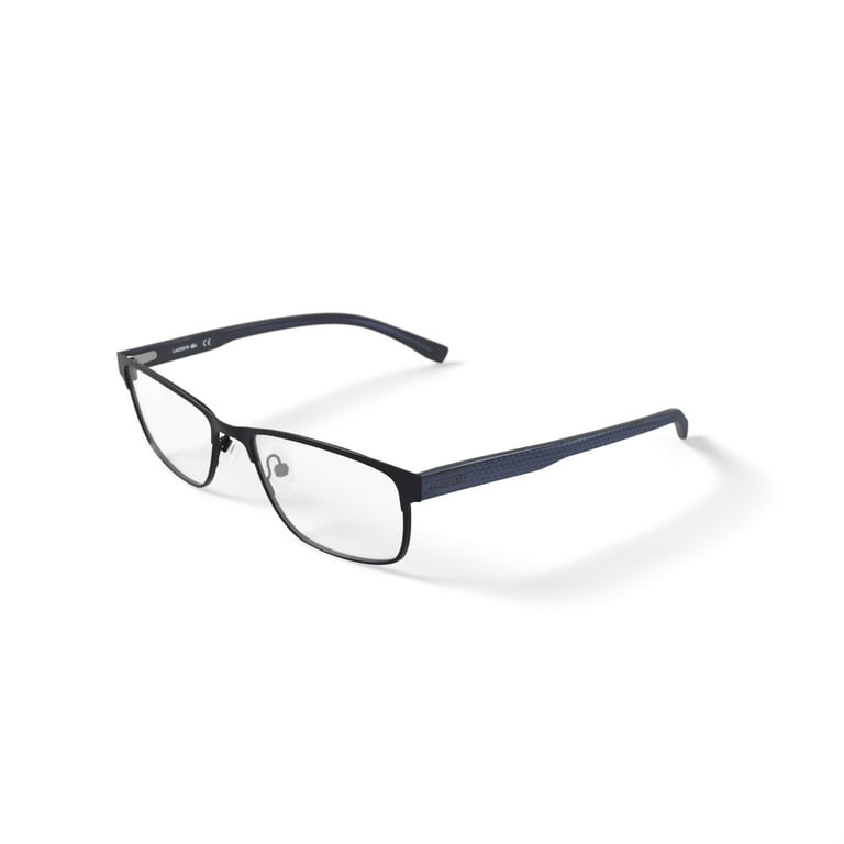 Lacoste Men's L2217G Prescription Eyeglasses with Case, Navy Blue