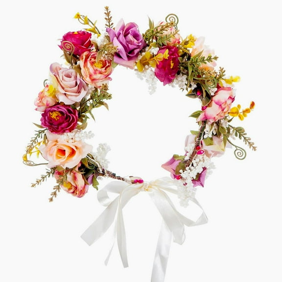 Flower Crowns for Women, Flower Crown Headpiece,Artificial Flowers Bridal Headbands Party Photography
