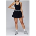 thumbnail image 4 of PISONIC Womens Tennis Golf Dress with Built-in Bra Shorts Racerback Color Block Pleated Hem Athletic Dresses with Pockets, 4 of 7