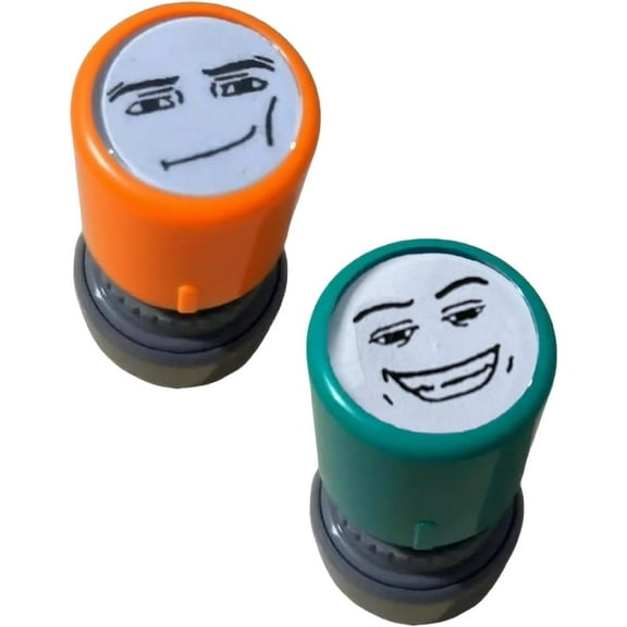 Smile Pattern Mood Stamp, Characters Funny Expressions Photosensitive Seal Peripheral, Uniquely Expressive Expression Teacher Award Stamps, Cute Funny Face Stamp for Journal Scrapbook