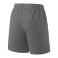 thumbnail image 5 of Ceisia Men's Solid Color Quick-Dry Sports Shorts with Elastic Waist Drawstring Zippered Pockets Nylon Casual Fitness Bottoms Army Green Gifts for Father 3X, 5 of 8