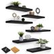 thumbnail image 1 of LOKOOY Set de 6 Unidades Estantes Flotantes, Soportan hasta 8 kg Repisas Flotantes, estantes flotantes de Pared,Estante de Almacenamiento Flotante Simple y Moderno (30 * 15 * 1.5) Negro 、Na, 1 of 7