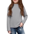 thumbnail image 2 of YunPes Teen Girls Thermal Sweater Long Sleeve Mock Neck Fleece Base Layer Underwear Fall Winter Warm Soft Pullover Tops, 2 of 7