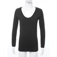 thumbnail image 3 of Sinleey Kids Girls Fleece Thermal Underwear Tops Crew Neck Long Sleeve Base Layer Tops Undershirt Type A Black XL, 3 of 8