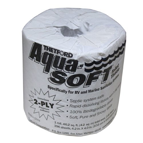 Thetford 24033 AquaSoft Single Roll 2Ply Toilet Tissue