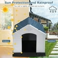 thumbnail image 2 of FDW Dog House Big Plastic Dog Houses for Small Medium Large Dogs High All Weather, Base Support for Winter Tough Durable, 2 of 8
