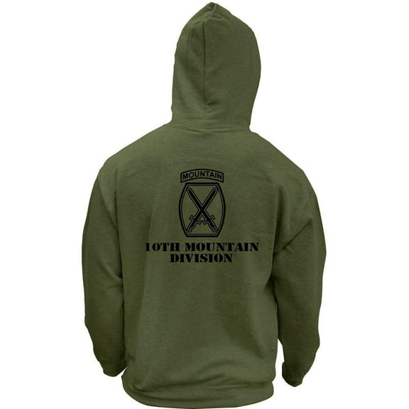 Army 10th Mountain Division Subdued Veteran Pullover Hoodie Sweatshirt