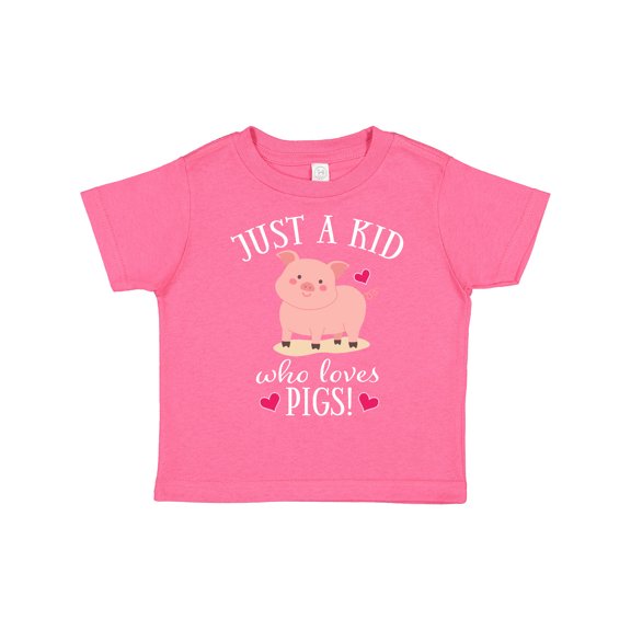 Inktastic Just a Kid Who Loves Pigs Boys or Girls Toddler T-Shirt