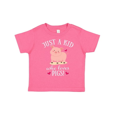 

Inktastic Just a Kid Who Loves Pigs Gift Toddler Boy or Toddler Girl T-Shirt