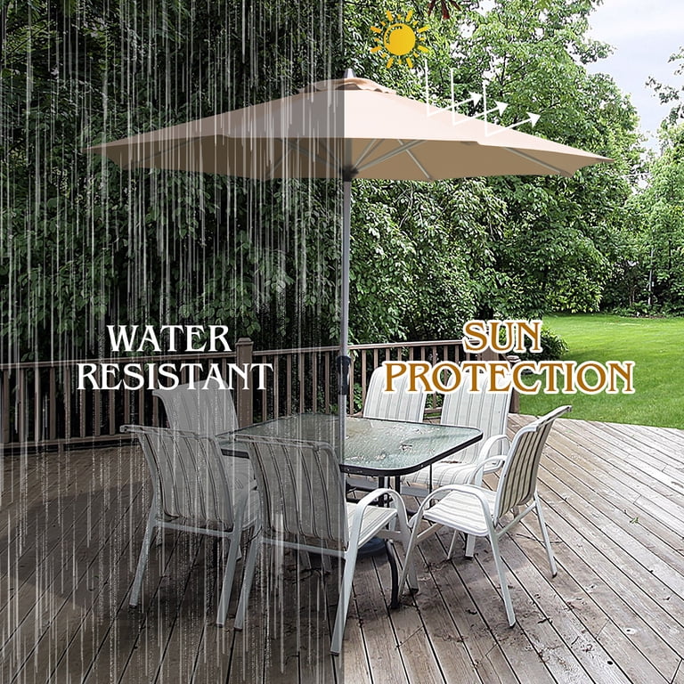 9ft patio umbrella with led lights Evening Party Umbrellas - LED Lighted Galtech 9 FT Auto Tilt Patio Umbrella