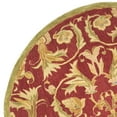 thumbnail image 6 of SAFAVIEH Anatolia Chloe Floral Wool Area Rug, Burgundy/Sage, 6' x 6' Round, 6 of 8