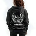 thumbnail image 2 of Lotusprinthandmade Personalized Angel Devil Couple Matching Black Hoodie 2D (2XL), angel devil matching hoodie set, couple hoodie with angel design, 2 of 4