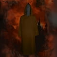 thumbnail image 4 of Capa para mujer, disfraz de Halloween, estilo medieval, capa de medio hombro con capa para mujer, 4 of 7