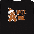 thumbnail image 4 of Inktastic Bite Me Gingerbread Boys or Girls Long Sleeve Toddler T-Shirt, 4 of 5
