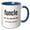 Blue/White, variant on 3drose, Funcle, Noun like a Dad, Only Cooler, Black Lettering on White Background, 11oz Two-tone Red Mug